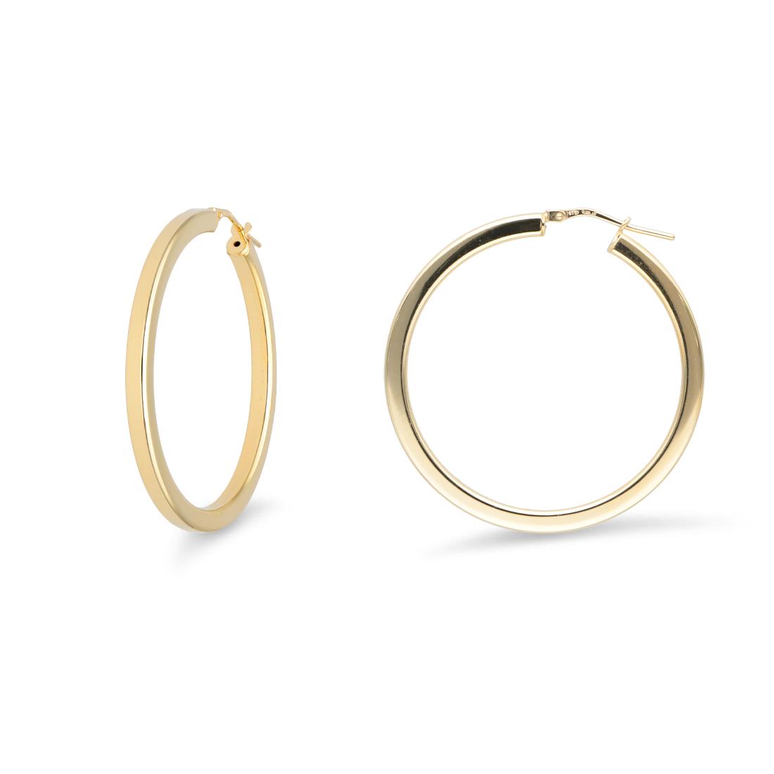 PURELEI® Hula, Orecchini impermeabili da donna, Orecchini a cerchio piccoli, spessi ed eleganti in acciaio inossidabile, regalo per donne, diametro 4,5 mm (Oro