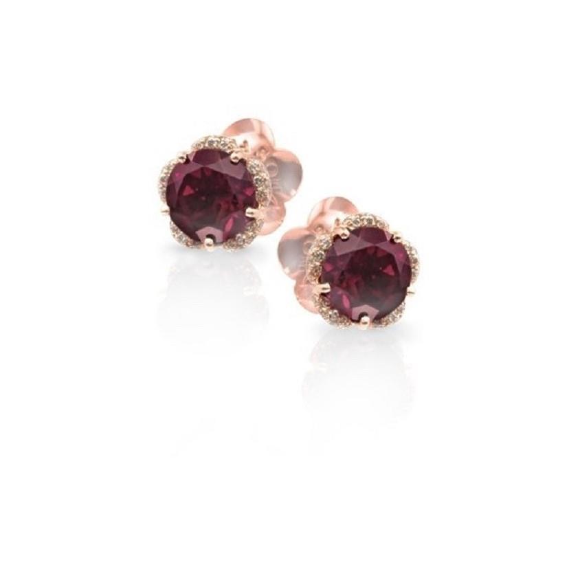 PASQUALE BRUNI Orecchini con diamanti e rodolite