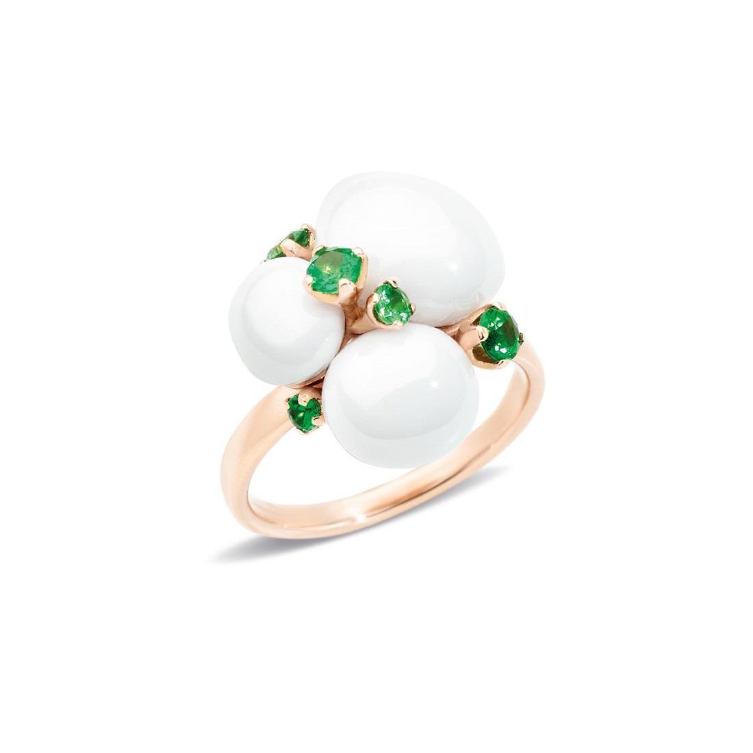 POMELLATO Anello con ceramica e tsavorite ct. 0,33