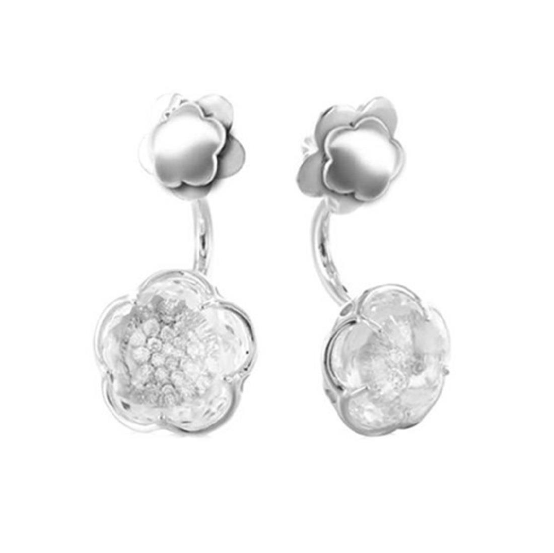 PASQUALE BRUNI Orecchini con diamanti ct.0,40 e pietra di rocca