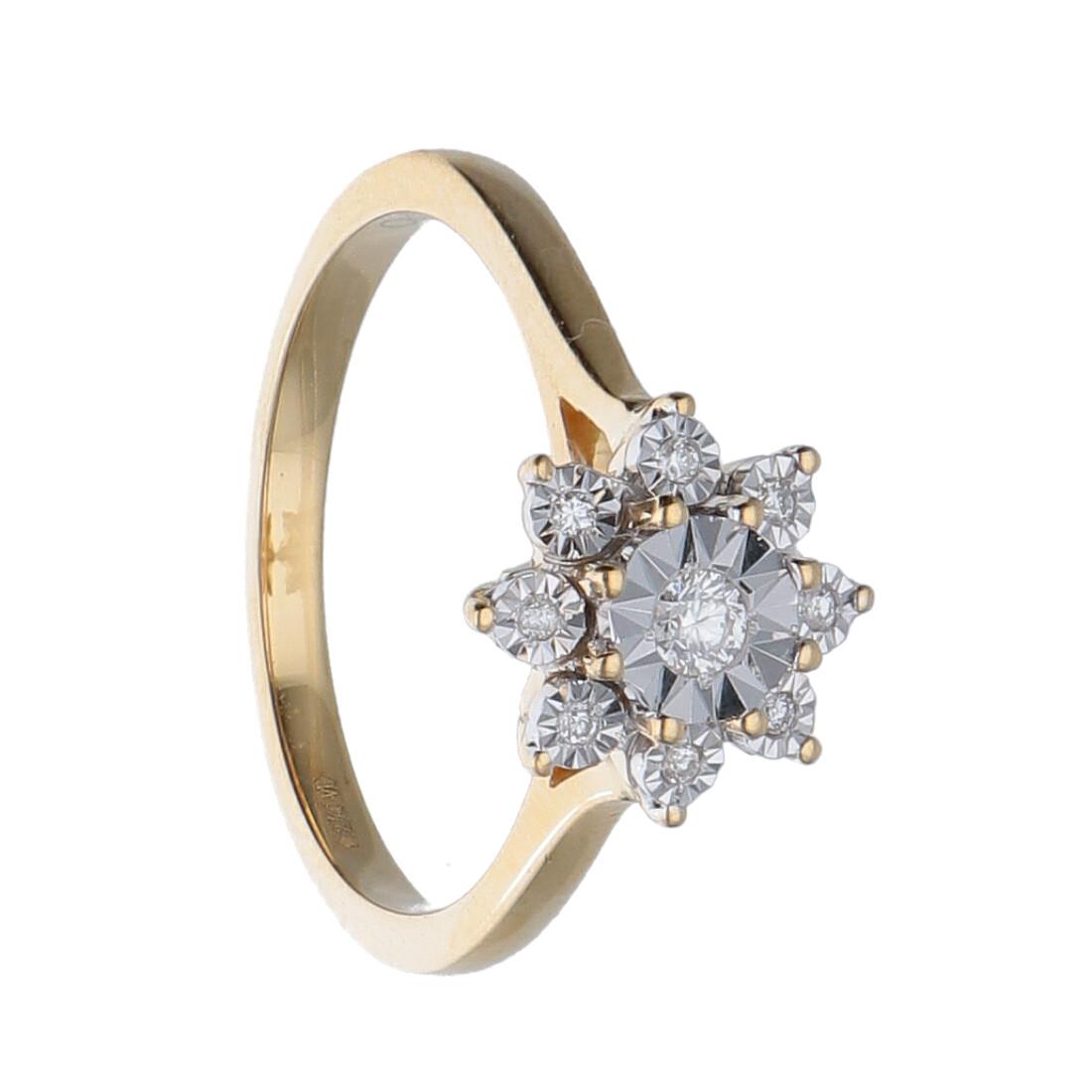 ORO&CO Anello in oro giallo con diamanti