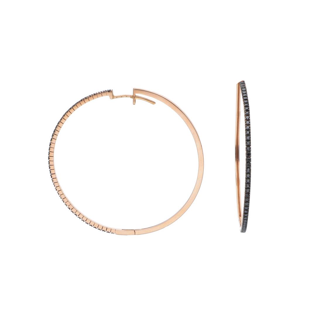 ALFIERI & ST. JOHN Orecchini a cerchio con diamanti neri
