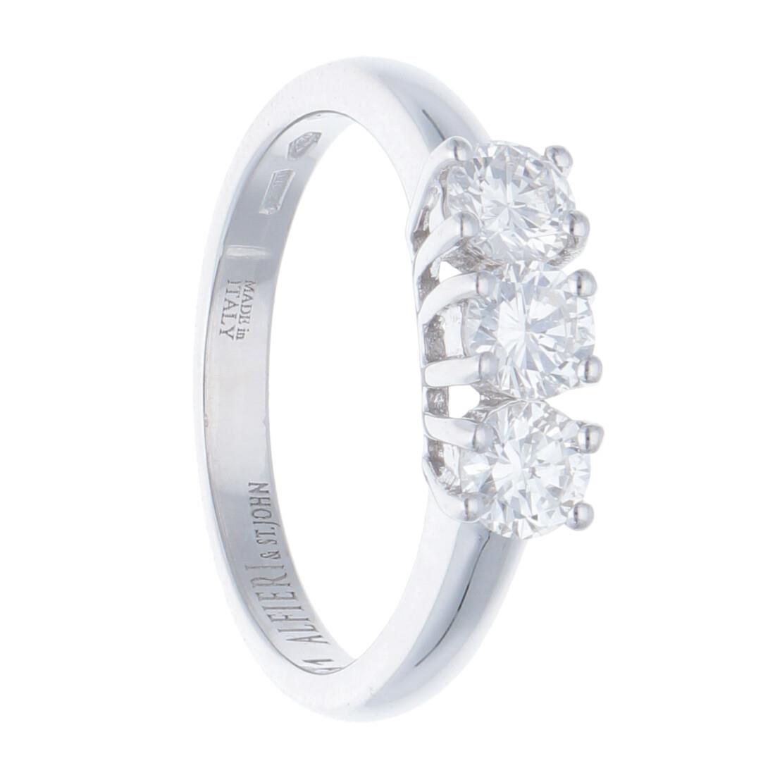 ALFIERI & ST. JOHN Anello trilogy con diamanti ct 0,8