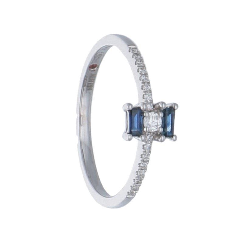 ALFIERI & ST. JOHN Anello con diamanti e zaffiri