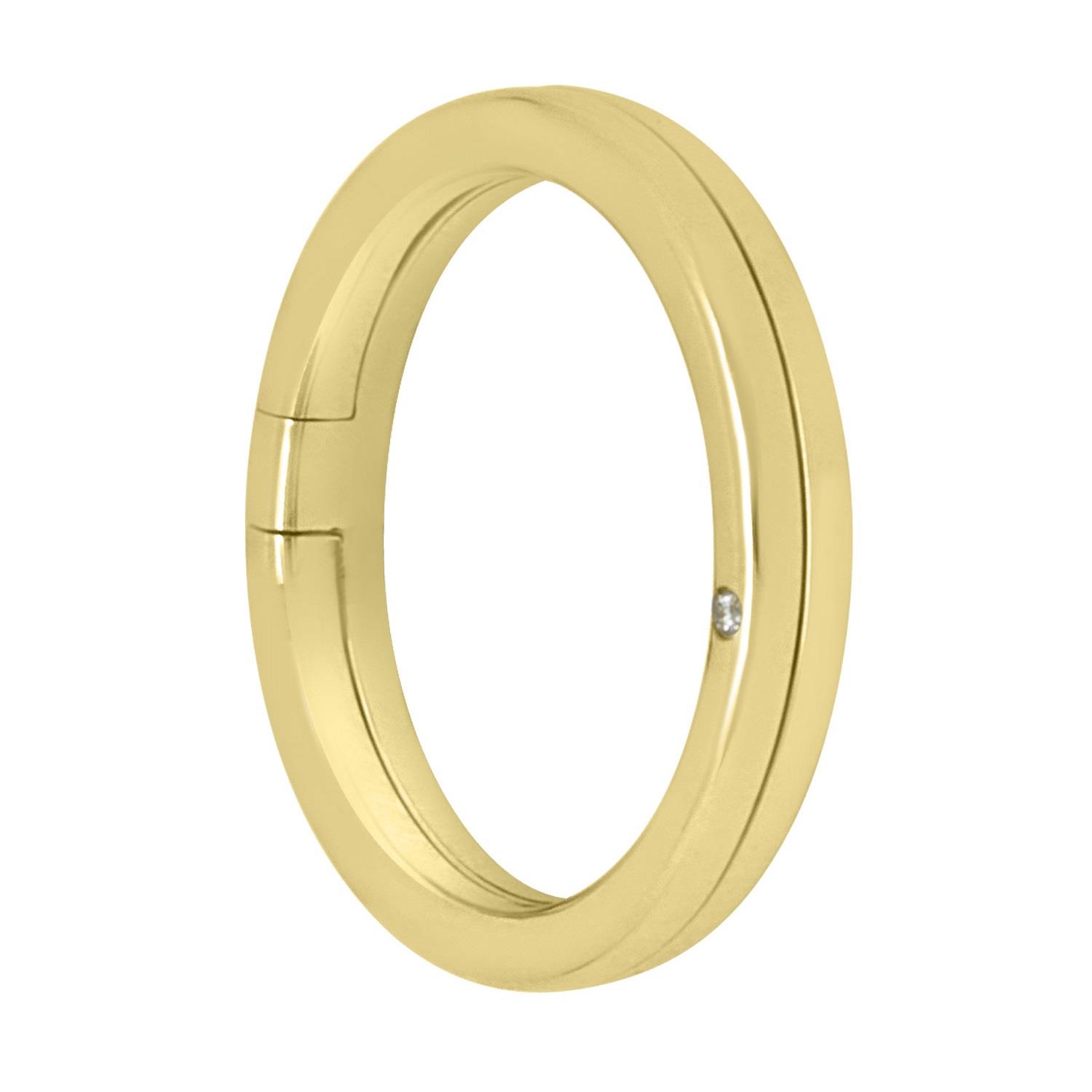 ALFIERI & ST. JOHN Anello in oro giallo con diamante, misura 19