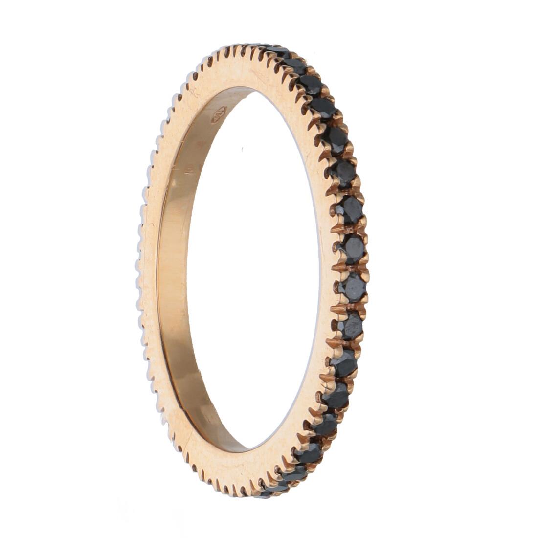 ALFIERI & ST. JOHN Anello eternity con diamanti neri