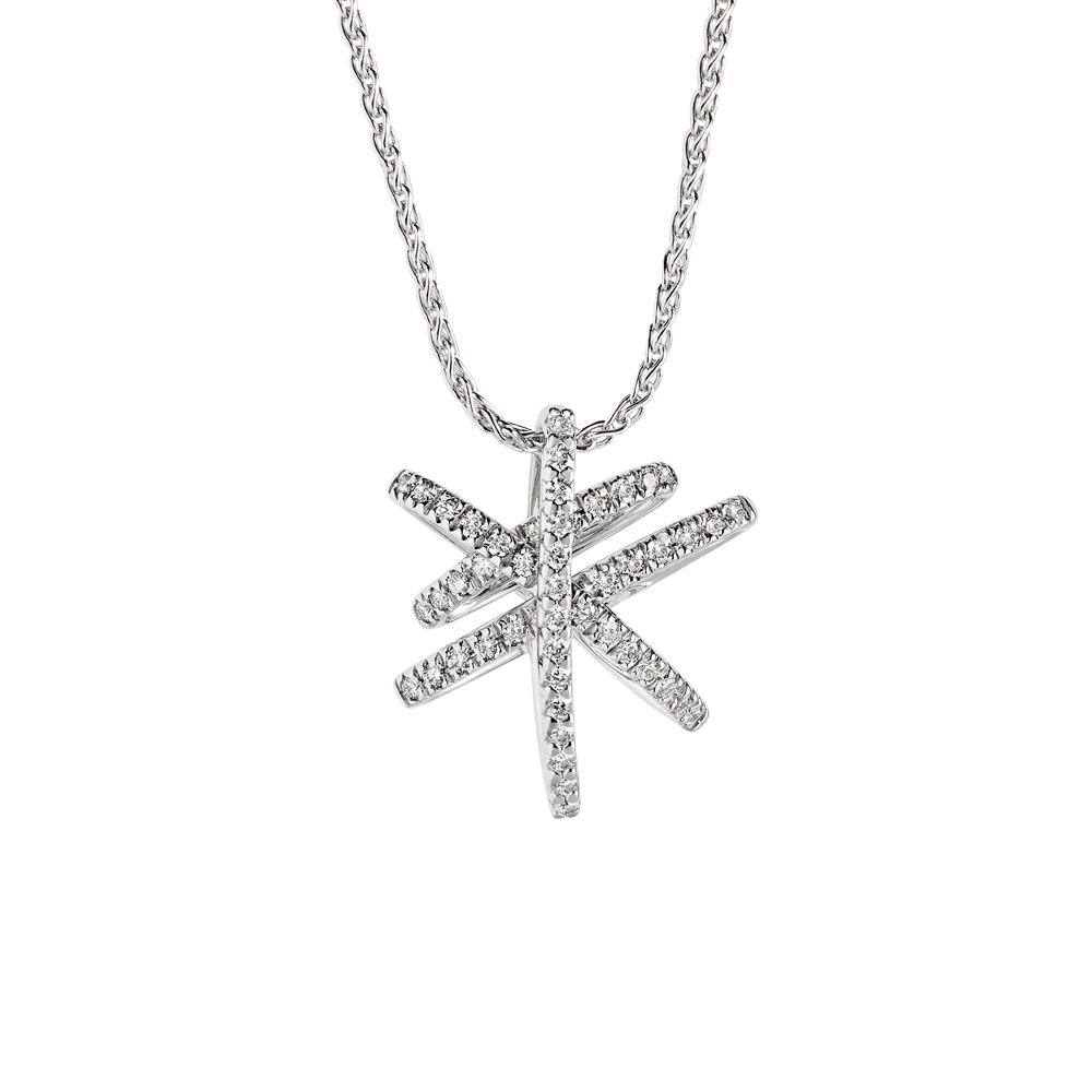 ALFIERI & ST. JOHN Pendente in oro bianco con diamanti