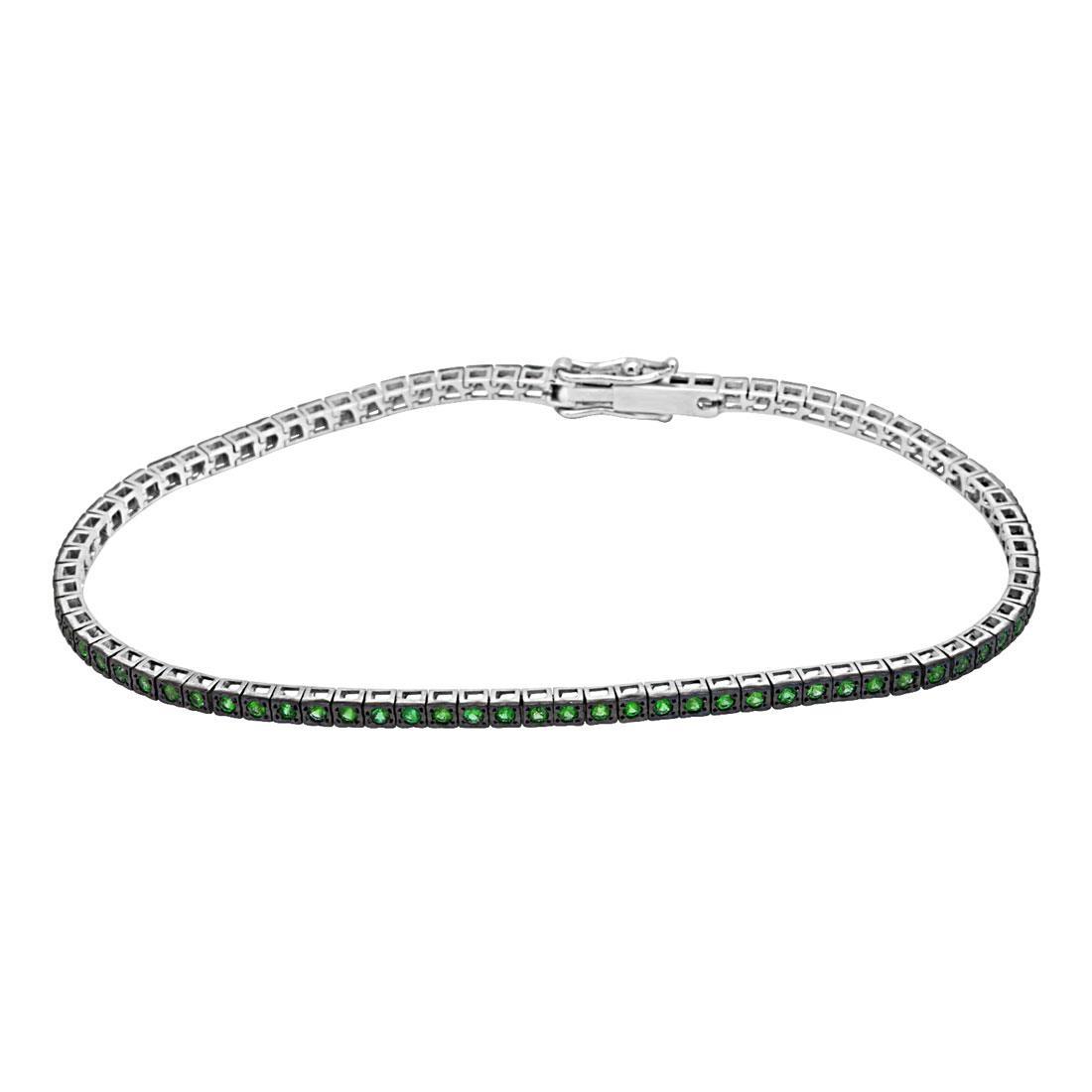 ALFIERI & ST. JOHN Bracciale tennis con smeraldi