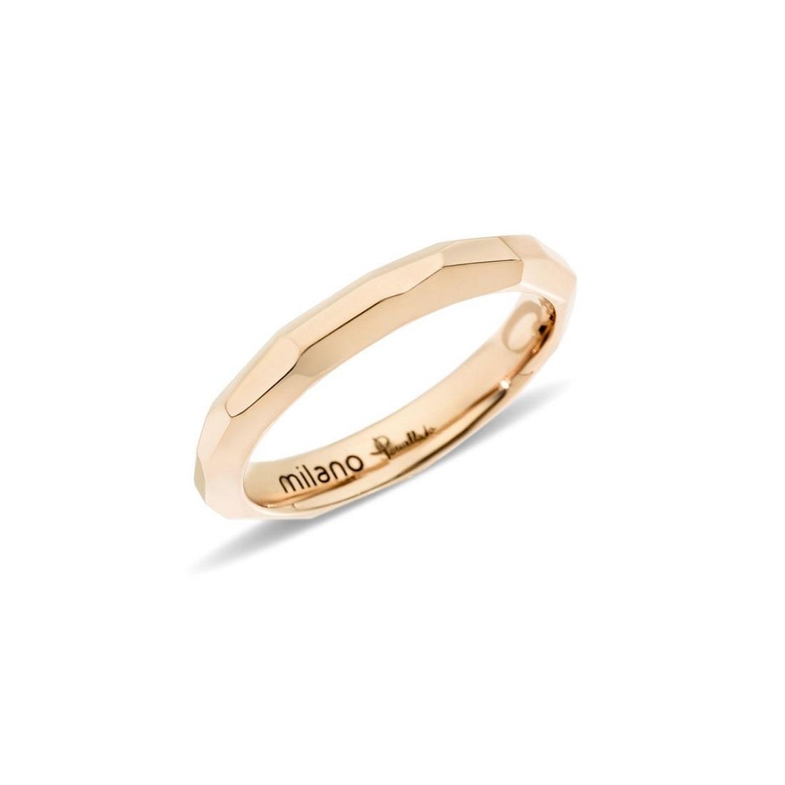 POMELLATO Anello fedina in oro rosa