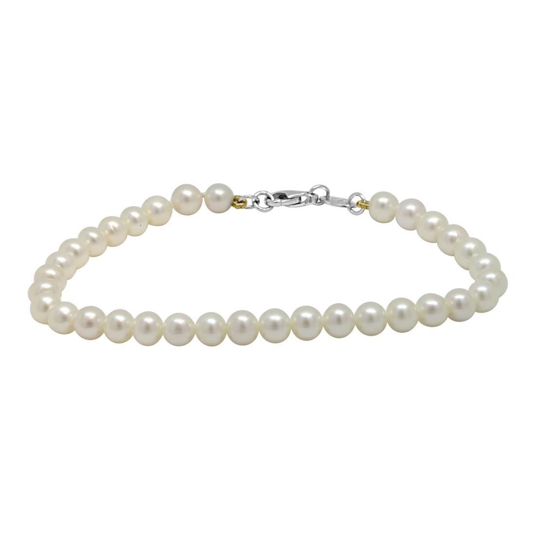 ALFIERI & ST. JOHN Bracciale in oro bianco e perle